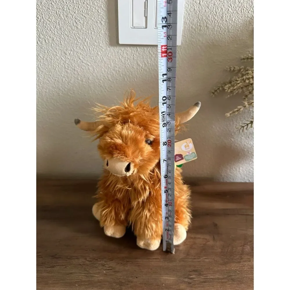 NEW Living Nature Highland Cow Stuffed Animal 10
